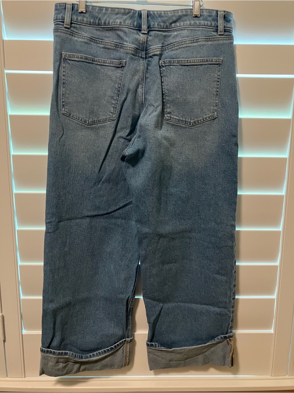Talbots Wide-Leg Flare Jeans in Medium Blue Denim